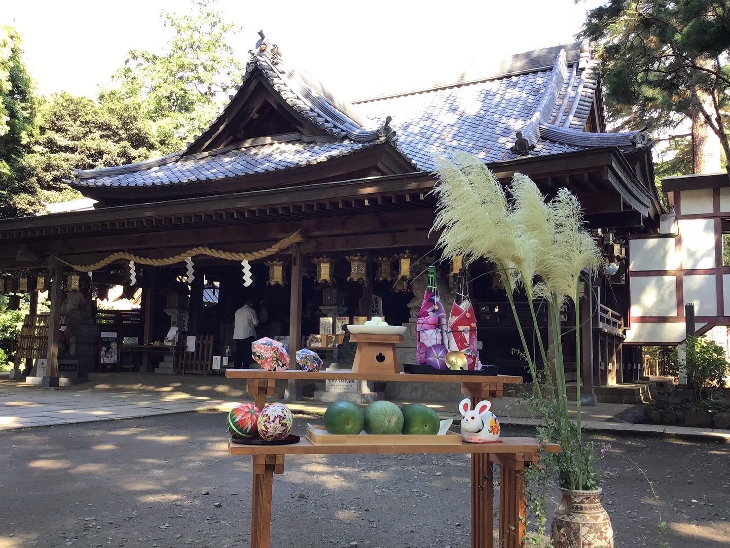 団子と月　うさぎとすすき