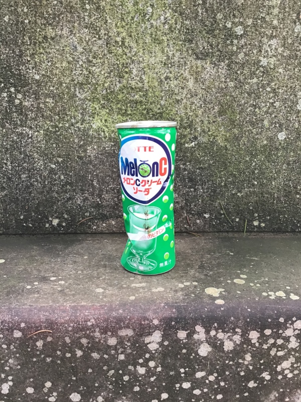1991年製造のメロンCクリームソーダの空き缶　懐かしいパッケージ