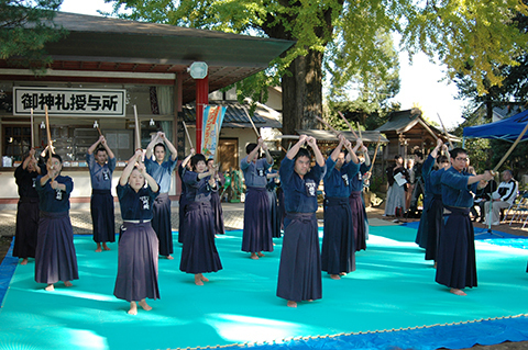 天然理心流心武館の奉納演武